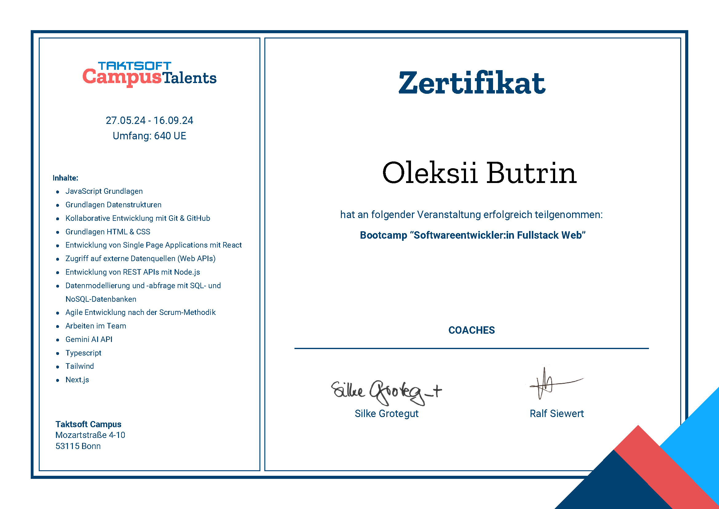 Certificate